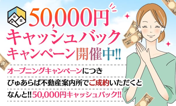 50,000円キャッシュバックキャンペーン開催中！！